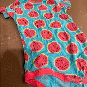 Kickee Pants Red and Blue Baby Onesie